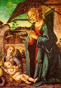 BOTTICINI, Francesco The Madonna Adoring the Child Jesus China oil painting reproduction